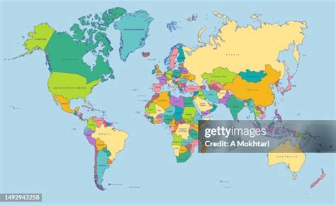Detailed World Map with Countries 的图像结果