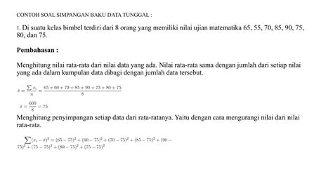 Image result for Simpangan Baku Examples