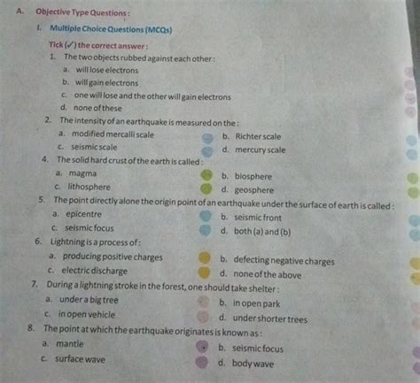 Image result for Objective Type Questions and Answers