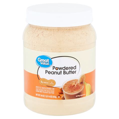 Great Value Powdered Peanut Butter, 30 oz - Walmart.com - Walmart.com