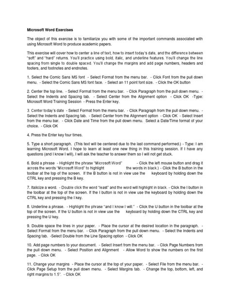 Word Text/Document Exercise 的图像结果