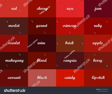 Shades Of Red Names