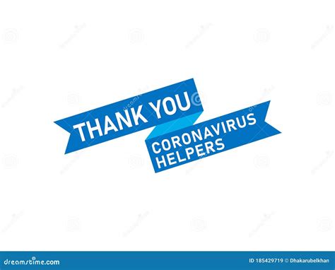 Thank You Coronavirus Helpers, Corona Virus Stock Vector - Illustration ...