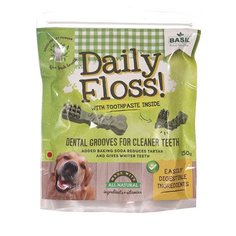Basil Daily Floss Dental Grooves for Cleaner Teeth 150gm