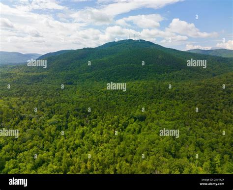 White Mountain National Forest aerial view in summer near Polar Caves ...