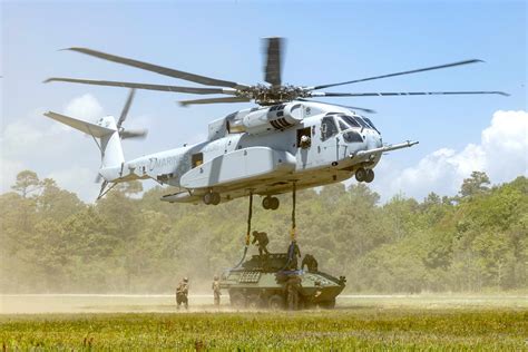 Us Marine Corps Helicopter In Combat