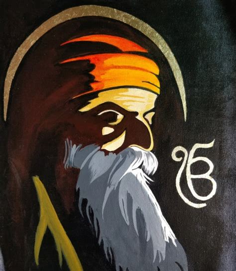 Buy Guru Nanak Dev Ji Painting Gold Leaf Painting Sikhism Online in ...