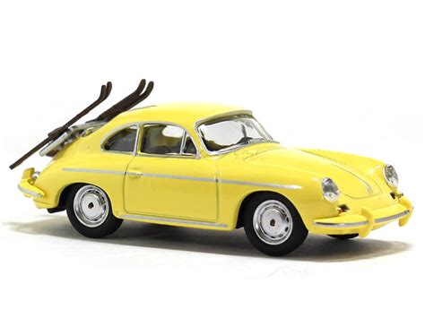 Porsche 356 Carrera 2 Ski vacation 1:64 Schuco diecast scale miniature ...