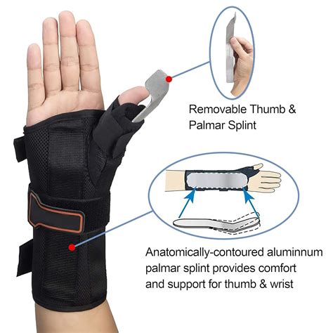 Scaphoid Fracture Splint Breathable Wrist Support With Metal Splint