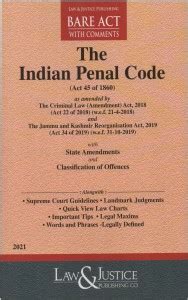 The Indian Penal Code Brae Act As Amended The Jammu Kashmir ...
