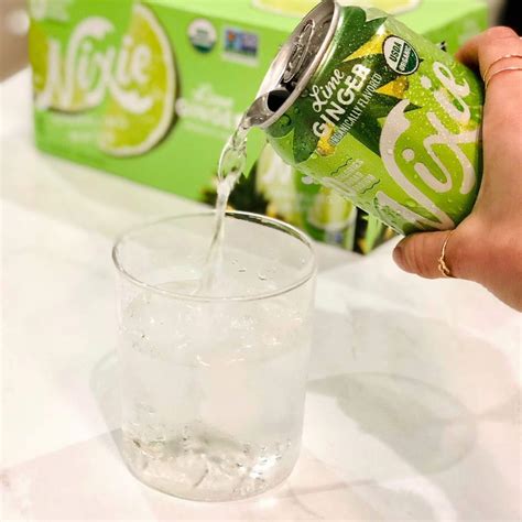Nixie Sparkling Water Lime Ginger 12 fl oz Cans 24 Pack - Organic, Non ...