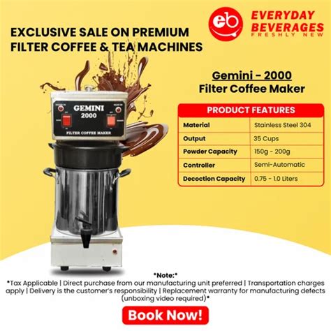 Gemini Filter Coffee Maker - Automatic Coffee Maker Trader - Retailer ...