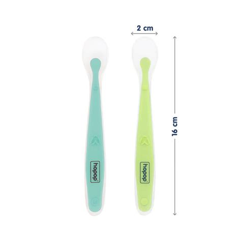 BuySoft Tip Silicone Feeding Spoons for Babies – 2 Pack | Hopop.in