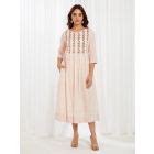 Yellow Hand Block Printed Cotton Dress