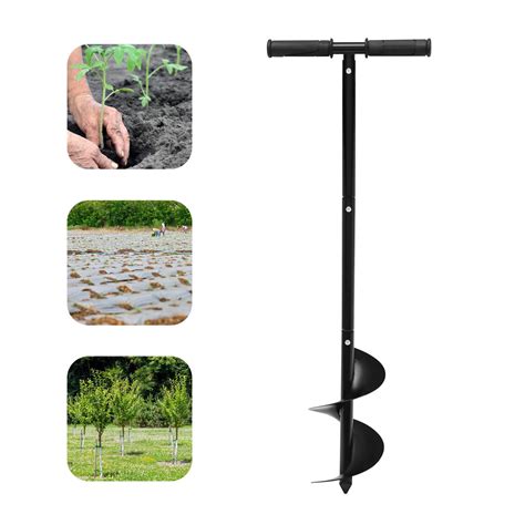 6" Garden Ground Digging Manual Hand Post Hole Auger with Handles for ...