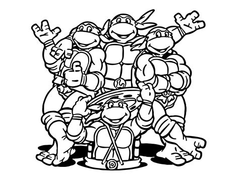 Ninja Turtle Cartoon Coloring Pages - Wecoloringpage.com | Ninja turtle ...