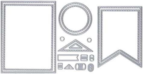 Justrite Papercraft DIE-05020 JustRite Custom Dies (17 Pack), Stitched ...