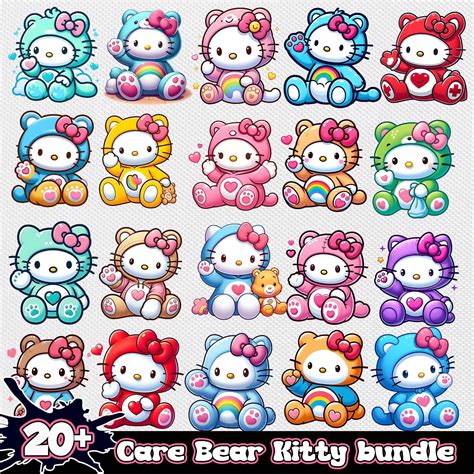 Hello Kitty Care Bear 20+ PNG | Dessin