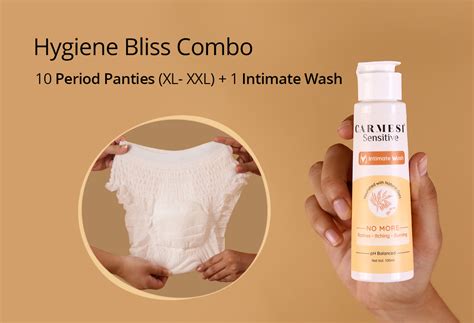 Carmesi Disposable Period Panties Combo (Pack of 10) + Intimate Wash ...