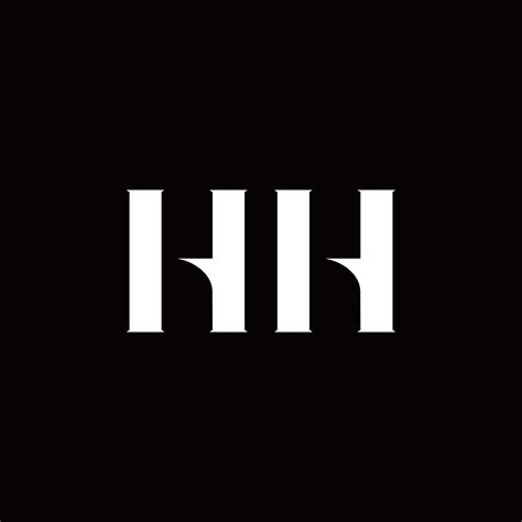 Creative letter HH logo. HH wavy shaped unique logo. HH classic ...