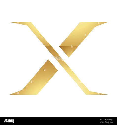 Golden Letter X Symbol on a White Background - Icon 1 Stock Vector Image & Art - Alamy - Letter X Symbol