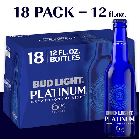 Bud Light Platinum Beer, 18 Pack Beer, 12 Fl Oz Bottles,, 53% OFF