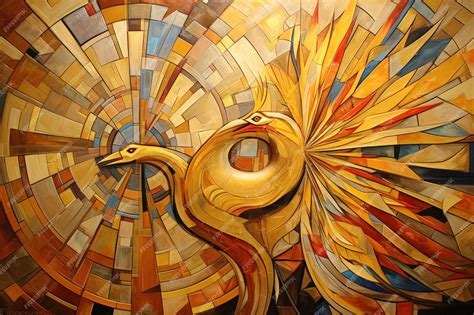 Premium AI Image | Gilded phoenixes symbols of rebirth and resurrection ...