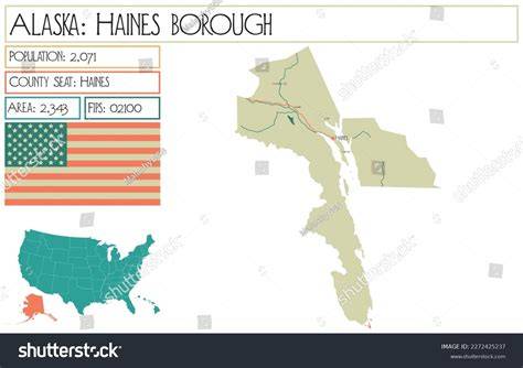 Large Detailed Map Haines Borough Alaska Stock Vector (Royalty Free) 2272425237 | Shutterstock