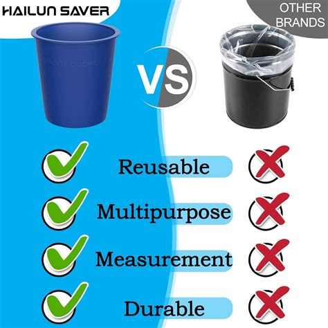 Buy HAILUN SAVER 5 Gallon Silicone Bucket Liner Reusable Food Grade ...
