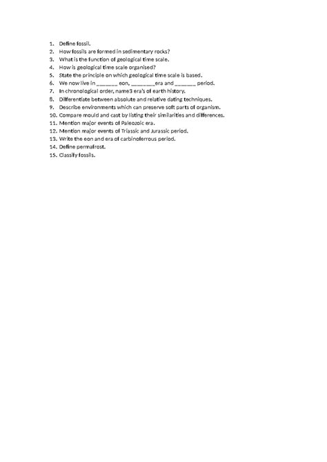 Define fossil - questions - Define fossil. How fossils are formed in ...