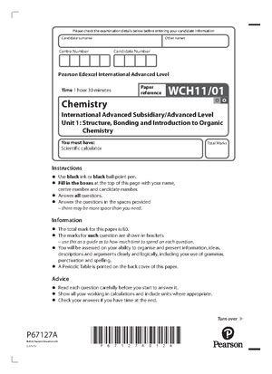 IAL physics oct 2021 unit 1 past paper - Centre Number Candidate Number ...