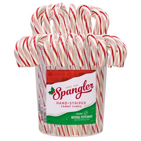 Spangler Large Peppermint Candy Canes | 80 Count Jar for Holidays ...