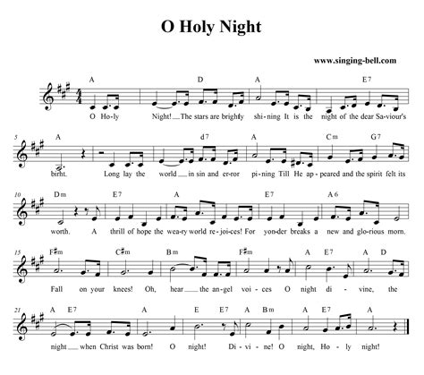 Printable Lyrics For O Holy Night