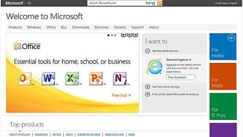 Microsoft brings Metro UI preview to its homepage