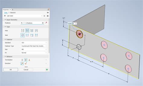 Image result for Inventor Pattern Hole Over Chain