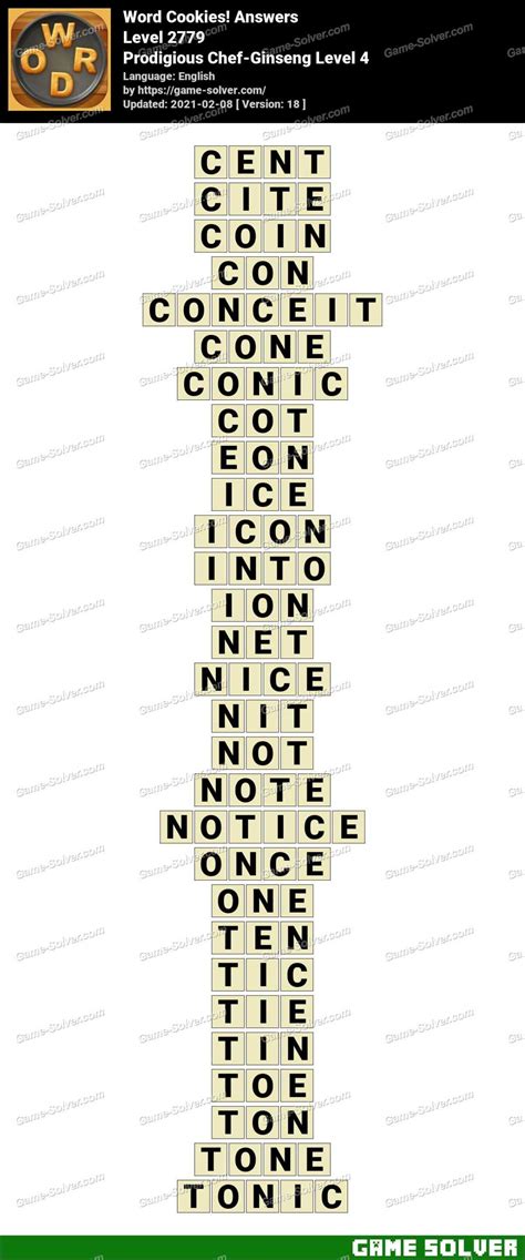 Word Cookies Ginseng 2 - Letter Words Unleashed