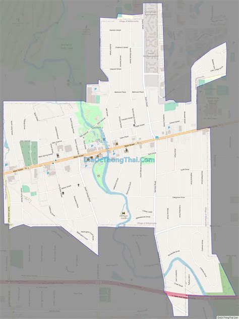 Map of Williamsville village, New York - Thong Thai Real