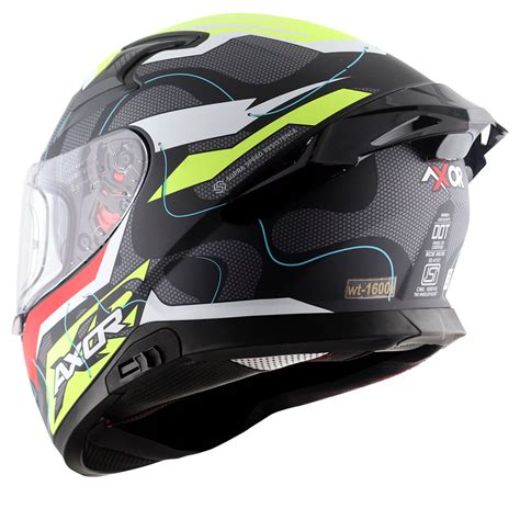 AXOR Apex Dynamo Dull Black Neon Yellow Helmet– Moto Central