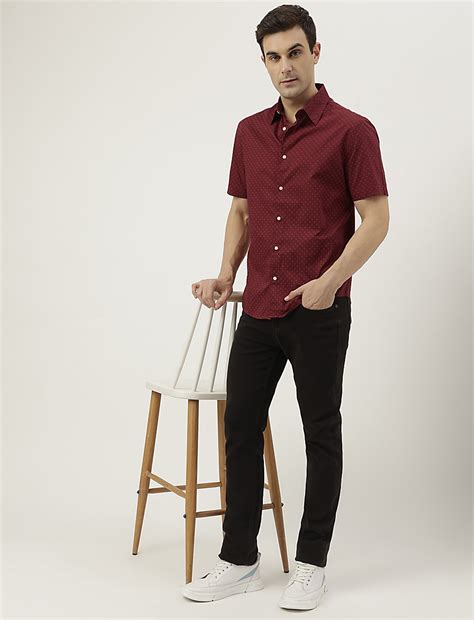 Buy Pure Cotton Printed Spread Collar Shirt at Marks & Spencer