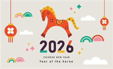 Chinese new year 2026 year of the horse. Red horse illustrations ...