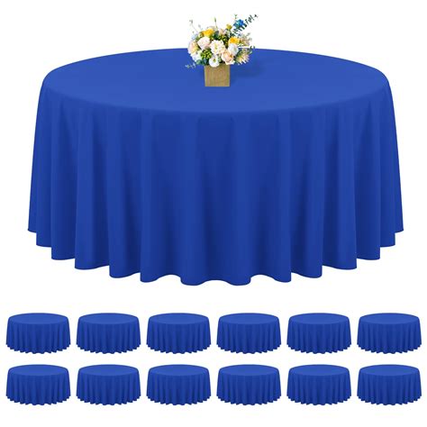 Amazon.com: REWOMC 12 Pack Round Tablecloths - 90 Inch, Royal Blue ...
