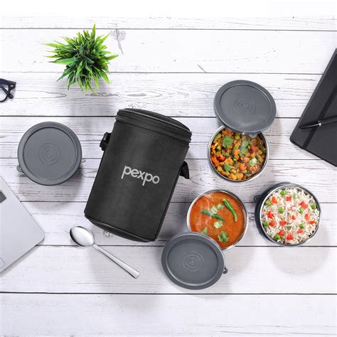 Office Tiffin Box - Buy Steel Lunch Box with Bag – pexpo