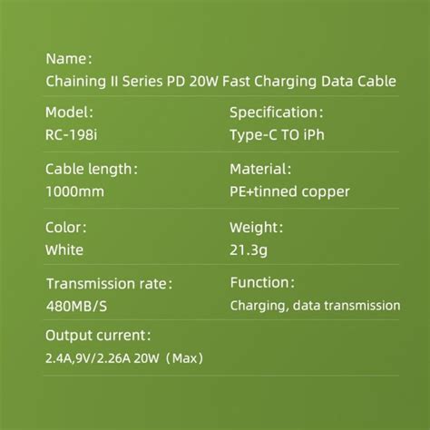 Data kabl REMAX Chaining Series II PD 20W Fast Charging RC-198i Type C ...