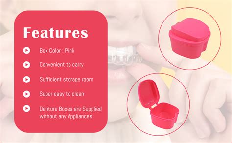 Dentosmile Plastic Denture Boxes, Retainer Box Orthodontic Mouth Guard ...
