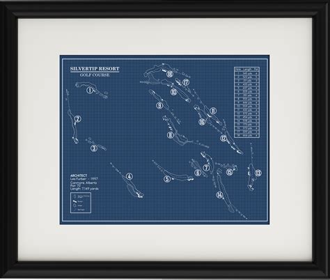 Silvertip Resort Golf Course Blueprint (Print) – GolfBlueprints