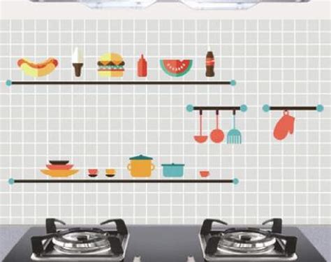 Buy DUee 75 * 44cm Environmental Waterproof Kitchen Wall Stickers 2 One ...