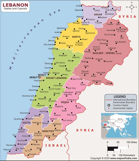Lebanon Map