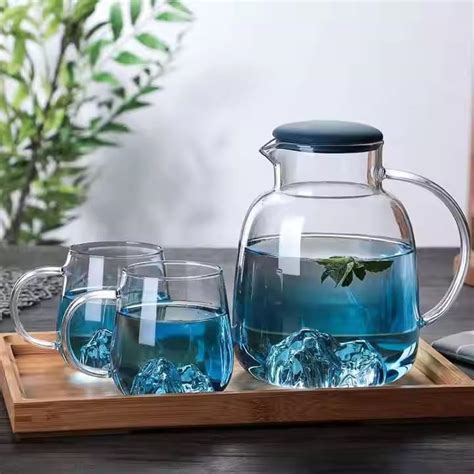 Borosilicate Glass Blue Snow Mountain Heat - Cold Resistant Glass ...