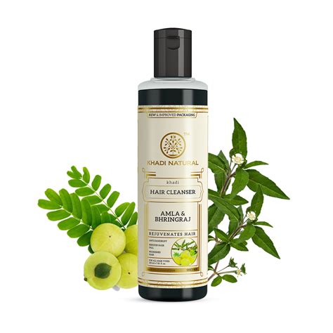 Khadi Natural Amla & Bhringraj Hair Cleanser Combo Pack of 2 - 210ml E