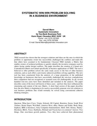 Win-Win Problem Solving 的图像结果